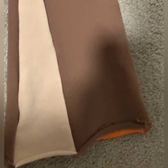 RED LETTERS ORANGE/CREAM/BROWN HEAVY WEIGHT FLARE PANTS (OFFERS ARE ACCEPTED) - Picture 3 of 8